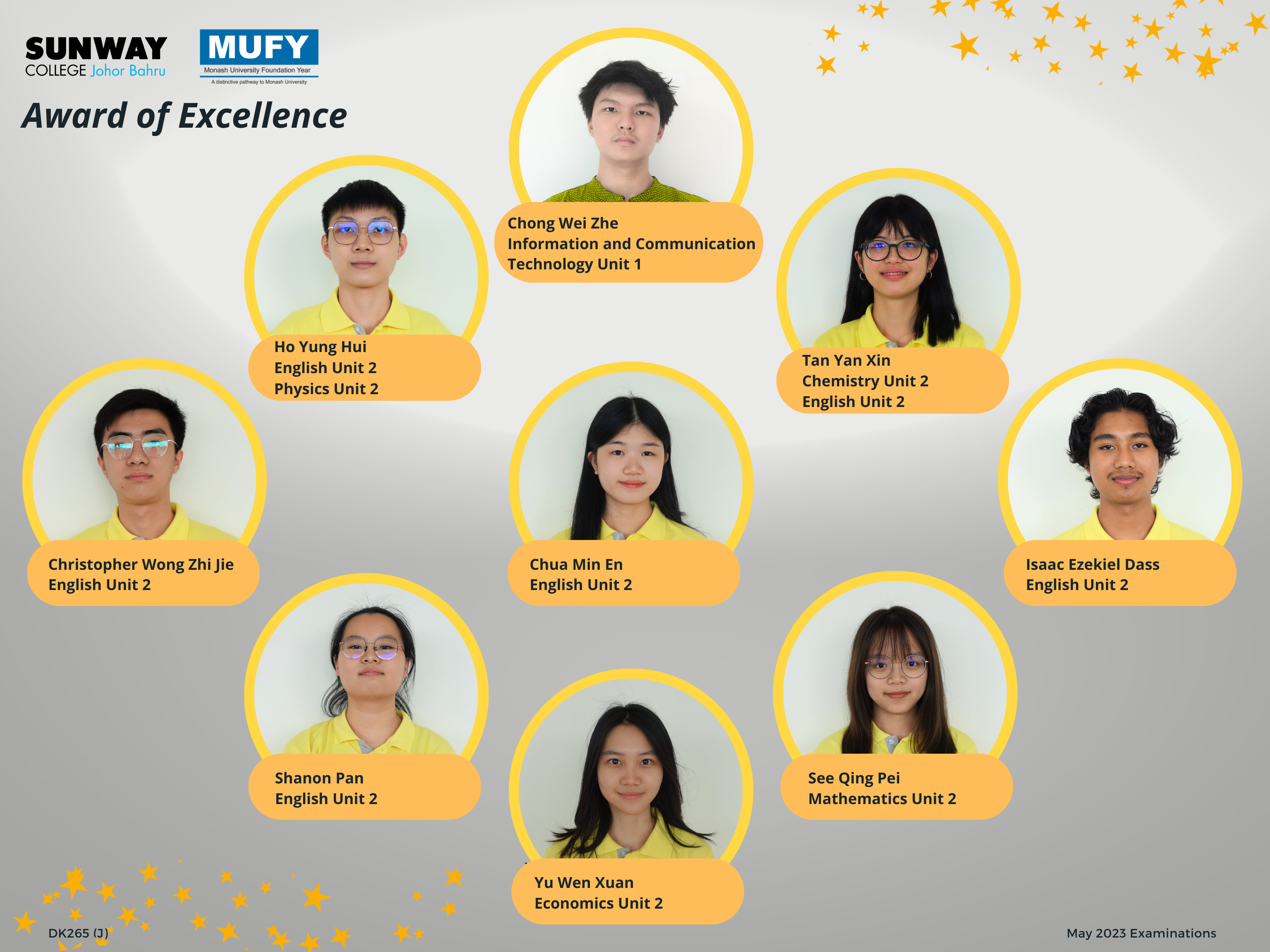MUFY Award of Excellence   June 2023